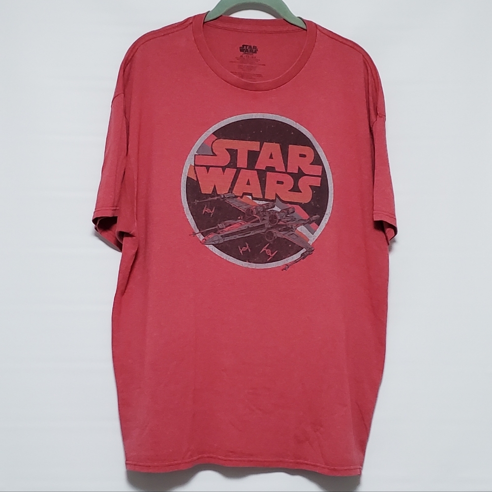 STAR WARS red X-wing Fighter X-Large tshirt retro style